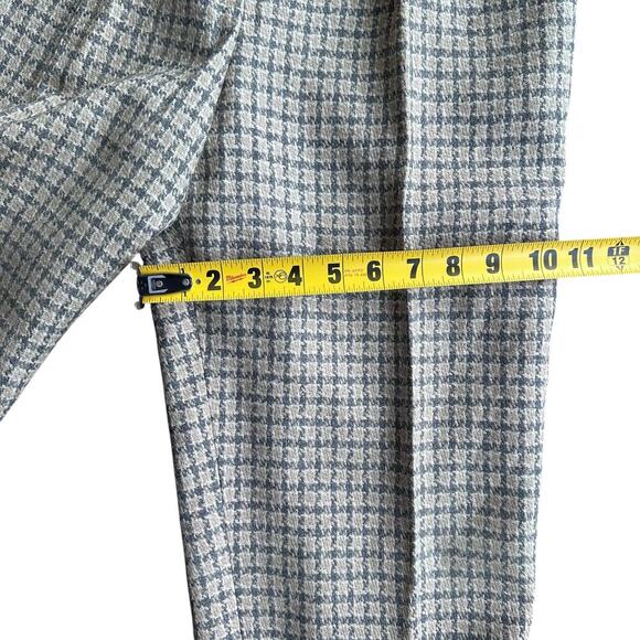 Vintage JH Collectibles Women's 100% Wool Trousers Plaid Beige Sz 6 Made in USA - Picture 4 of 11